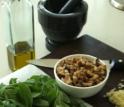 homemade walnut pesto ingredients