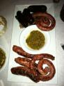 Morcilla (blood sausage), chorizo and traditional sausage