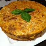 spaghetti pie with leftover bolognese